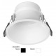 Foco empotrar LED fijo Redondo Ø105mm KONIC 12W 100º UGR19 IP54, Blanco ó Negro